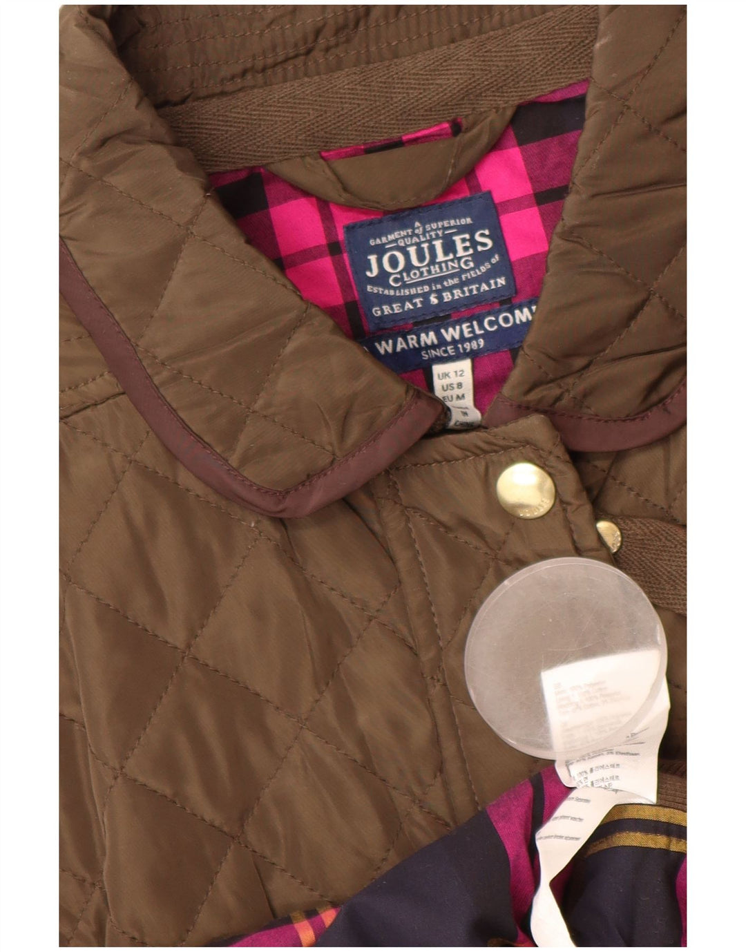 JOULES Chaleco acolchado para mujer UK 42 Poliéster marrón medio