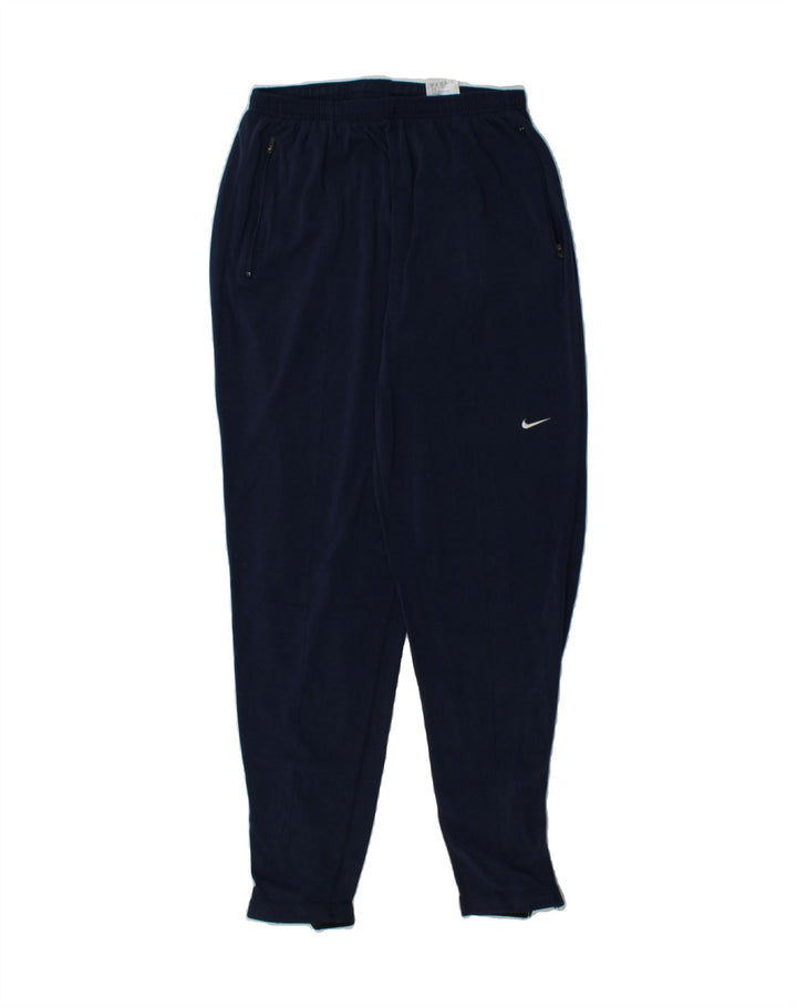 NIKE Womens Tracksuit Trousers UK 12/14 Large  Navy Blue Polyester Vintage Nike and Second-Hand Nike from Messina Hembry 
