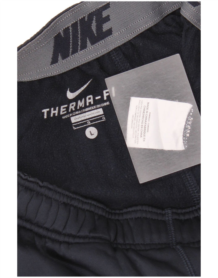 Nike - Pantalón de chándal Therma-Fit para hombre, talla grande, poliéster, azul marino