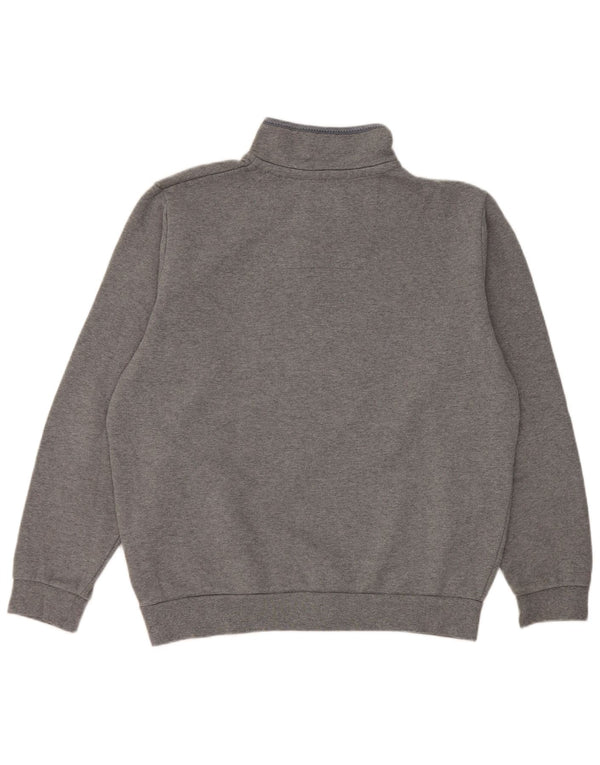 Crew Clothing - Sudadera con cuello y cremallera para hombre, talla XL, algodón gris