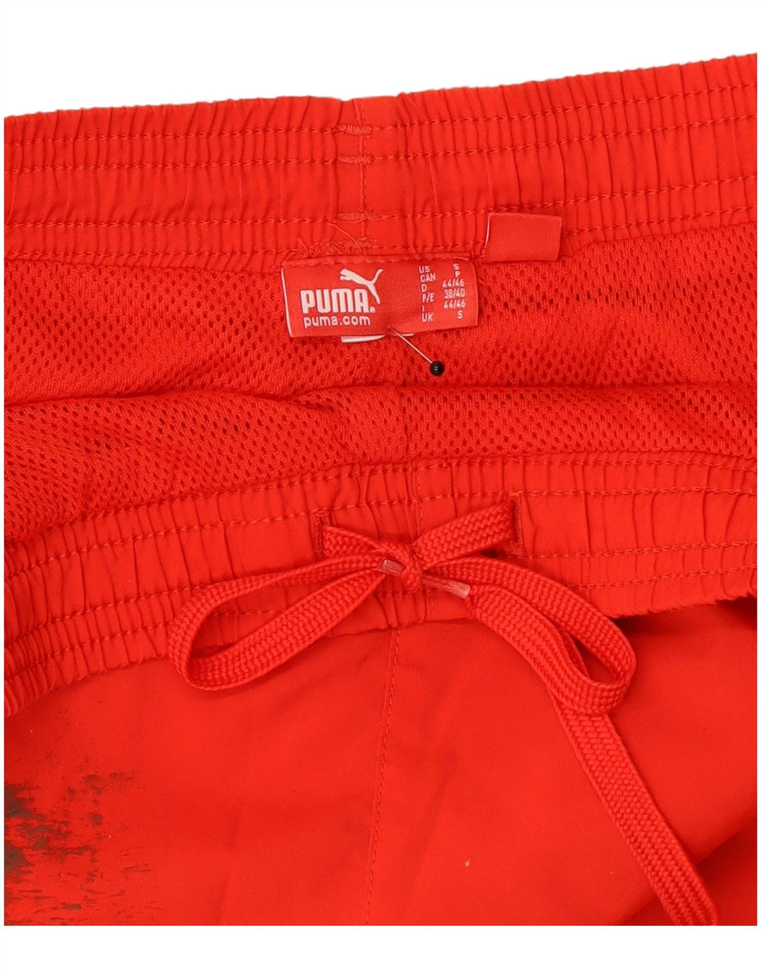 Puma Pantalones cortos deportivos con gráficos para hombre, talla pequeña, rojo