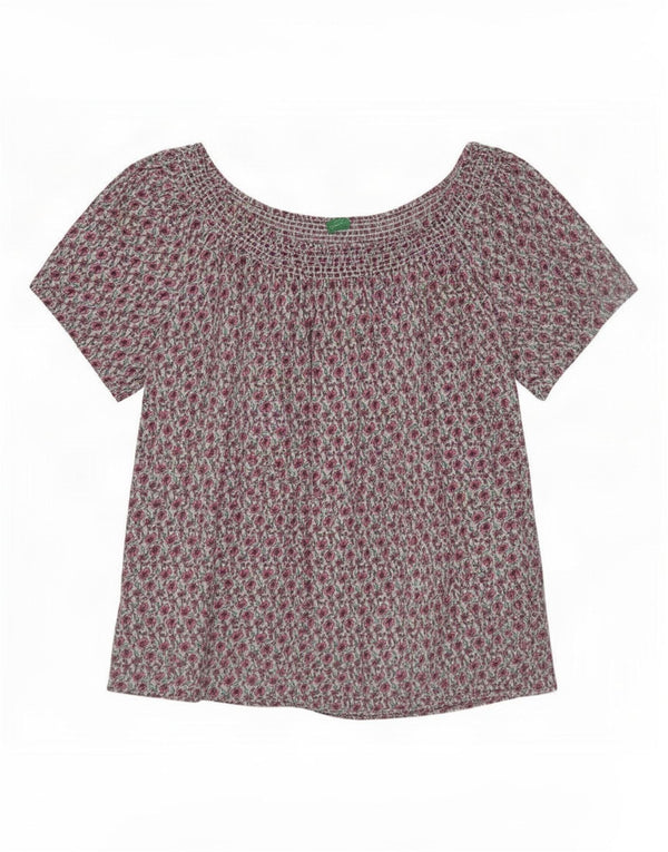 Benetton Blusa Mujer ES 46 Grande Multicolor Floral