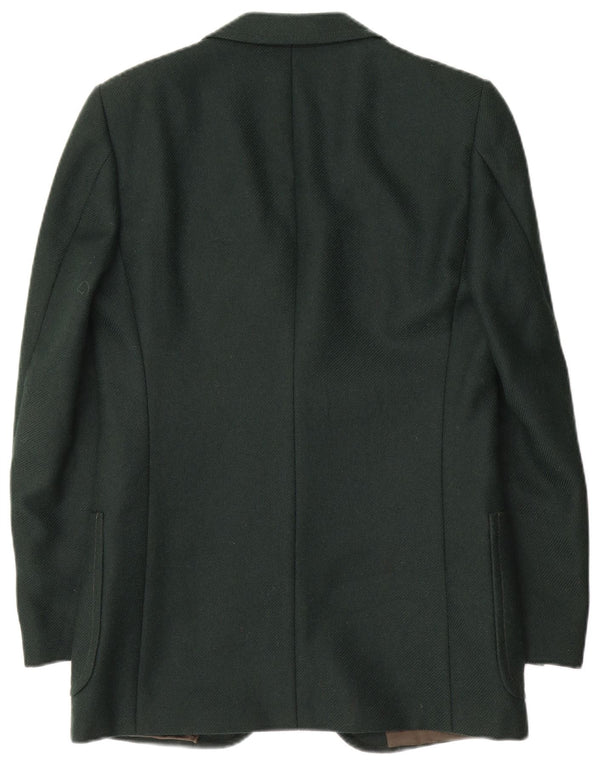 Facis Chaqueta tipo blazer de 2 botones para hombre UK 36 Small Green Wool