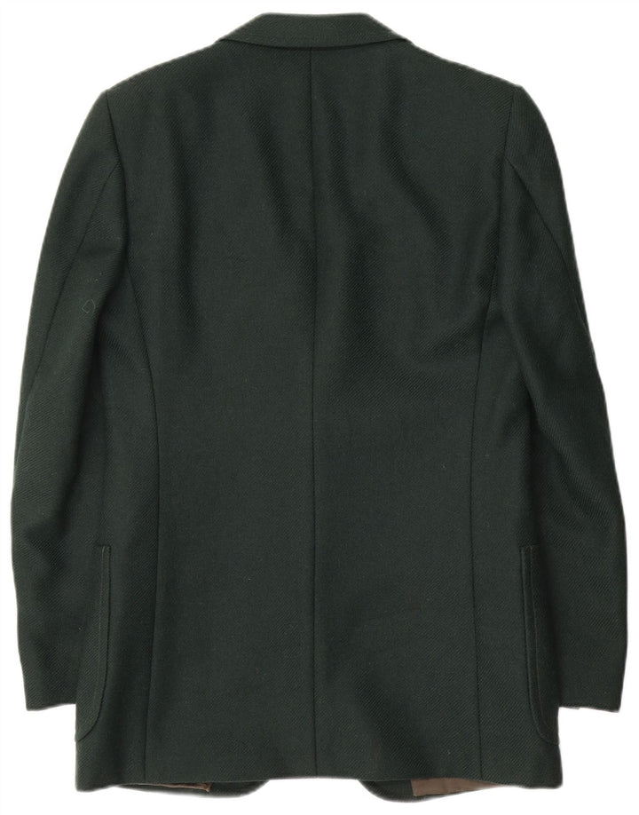 Facis Chaqueta tipo blazer de 2 botones para hombre UK 36 Small Green Wool