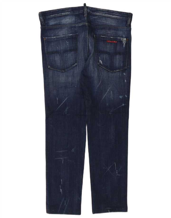 Dsquared2 Jeans ajustados desgastados para mujer IT 52 2XL W36 L29 Algodón azul