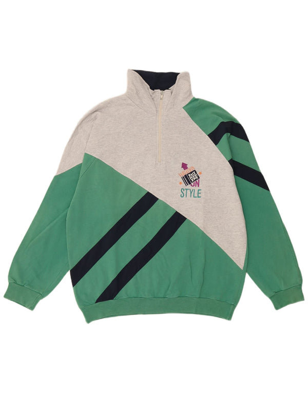 Campagnolo Sudadera Con Cremallera En El Cuello Jumper Medium Green Colourblock