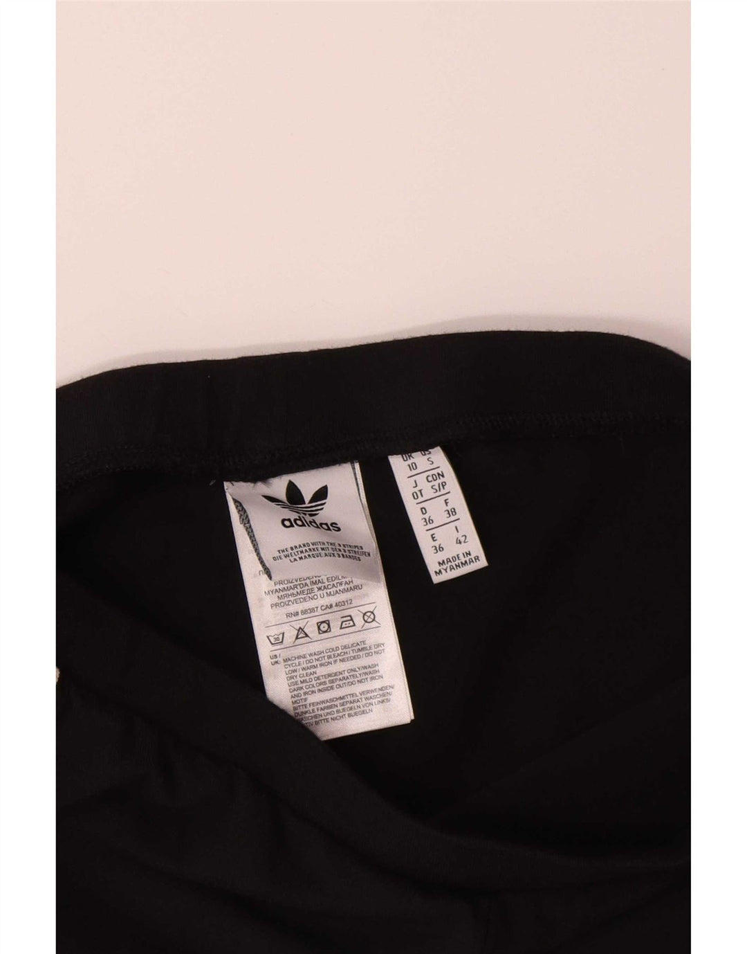 Adidas Womens Leggings UK 10 Small Black Cotton