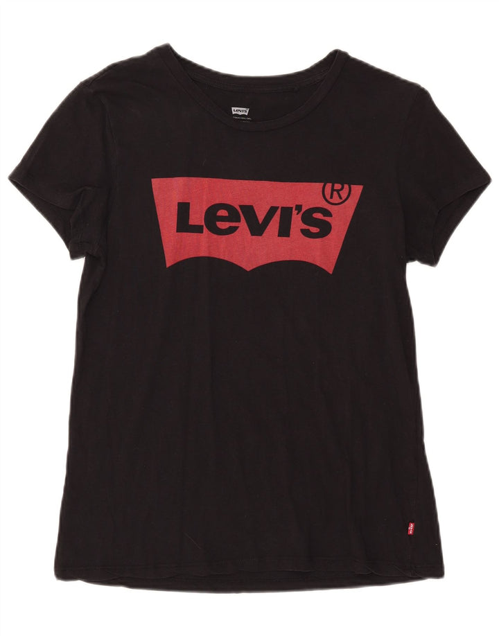 Levi's - Camiseta gráfica para mujer, talla 40, talla M, color negro