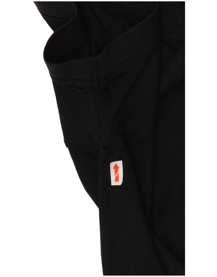 CALVIN KLEIN Polo para hombre grande de algodón negro