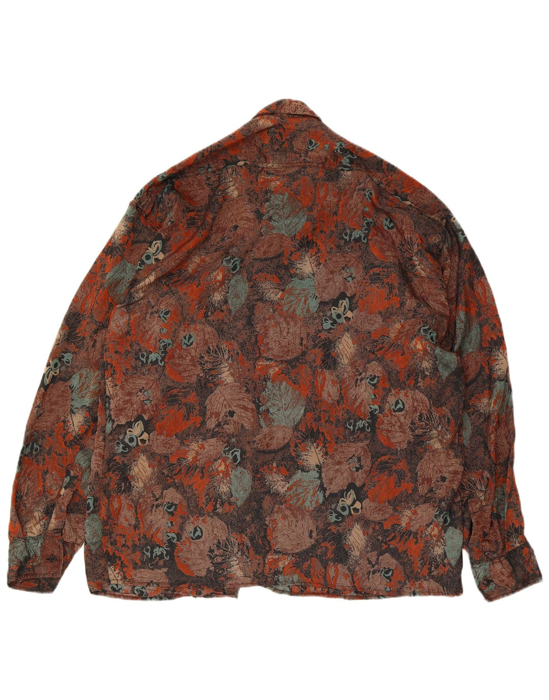 Alia Camisa de ajuste regular con estampado abstracto para hombre, talla grande, color marrón