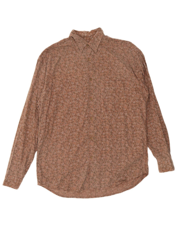 Camisa Wampum Hombre Marrón Medio Floral