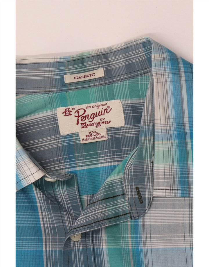 Camisa de corte clásico para hombre Penguin 2XL Blue Check