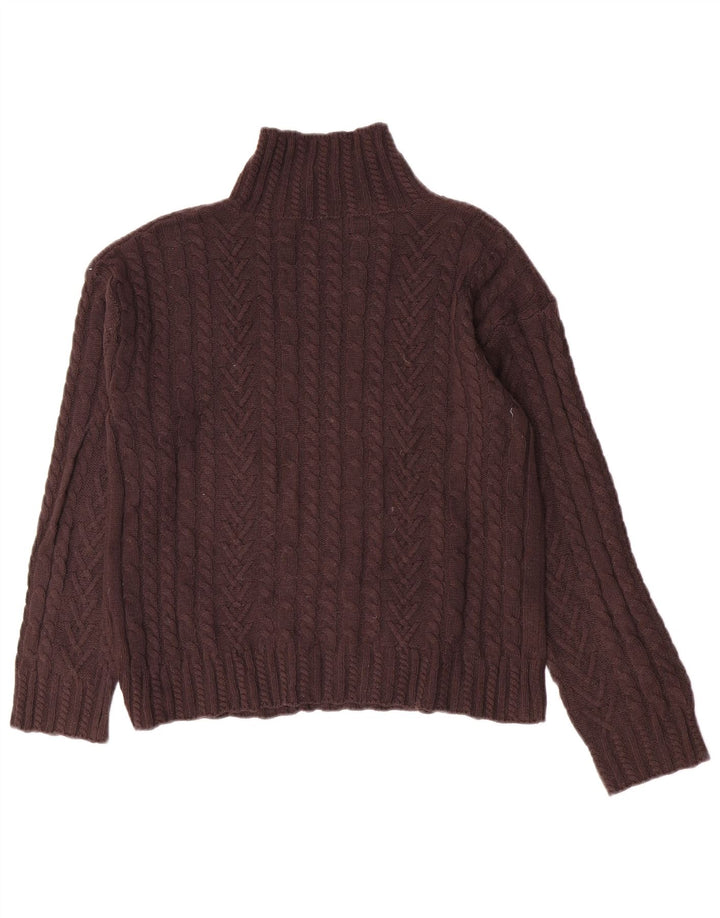 Marks & Spencer Suéter extragrande con cuello alto para mujer UK 6 XS Marrón