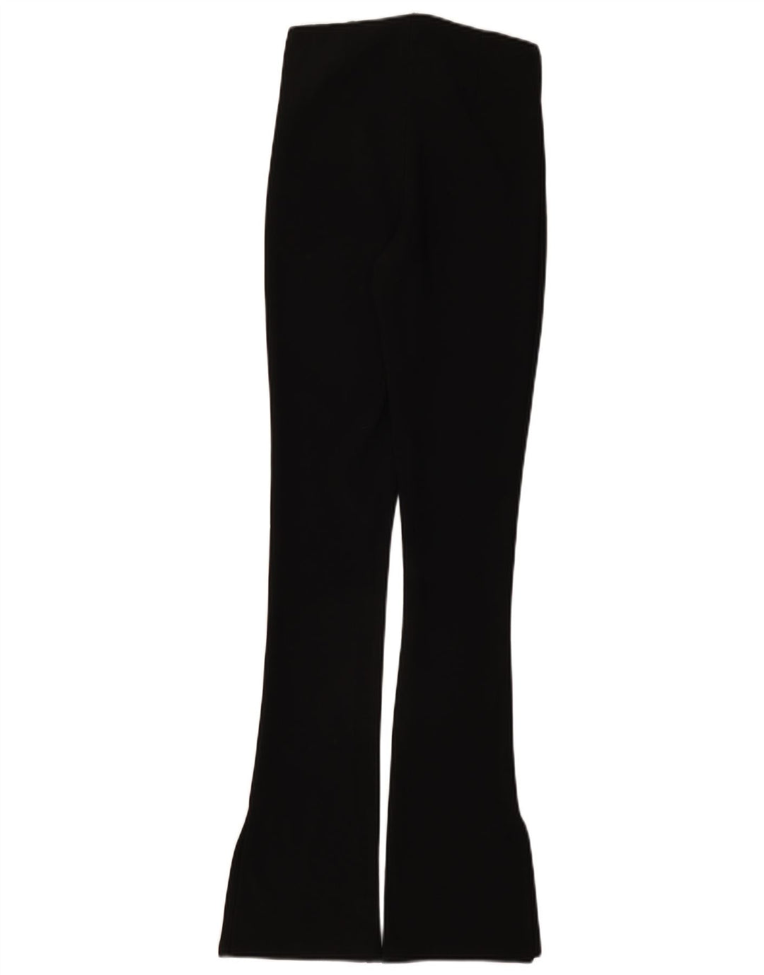 Zara Mujer Pantalones Casuales Acampanados Pequeño W26 L32 Poliéster Negro