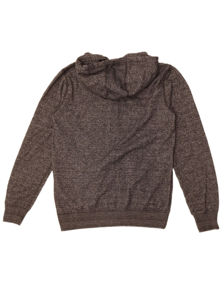 Quiksilver Sudadera con capucha y cremallera gráfica para hombre Poliéster gris medio