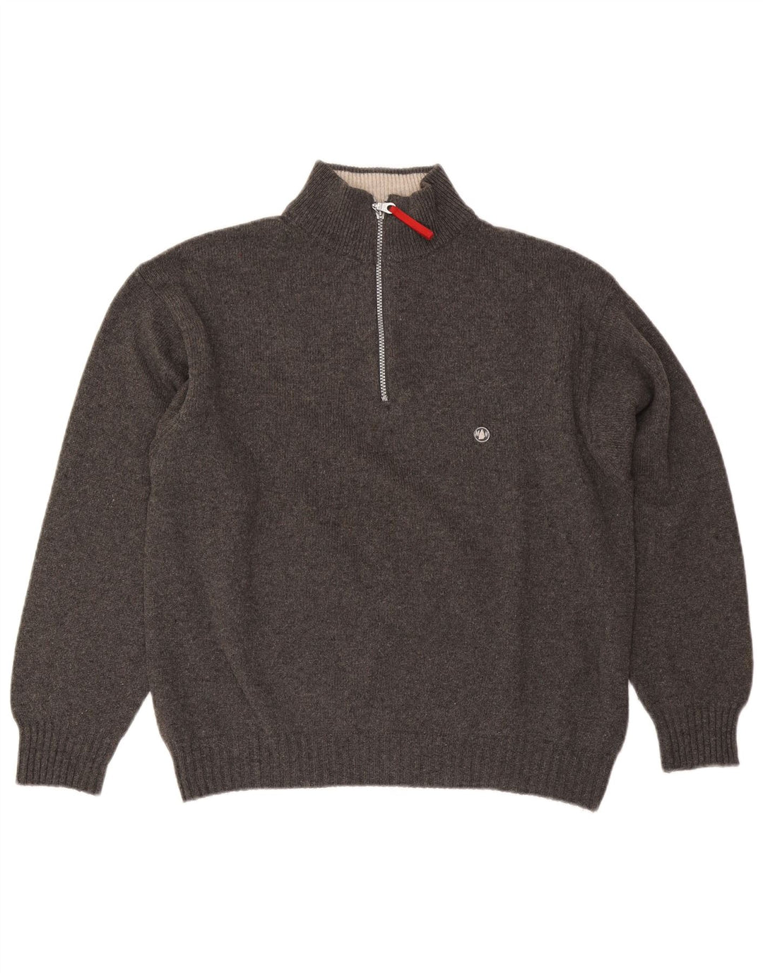 Murphy & Nye Suéter tipo jersey con cuello y cremallera para hombre, talla grande, gris