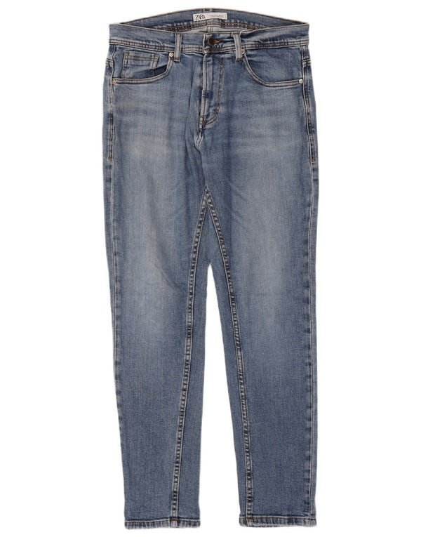 Zara Jeans ajustados para hombre EU 42 Large W32 L30 Azul