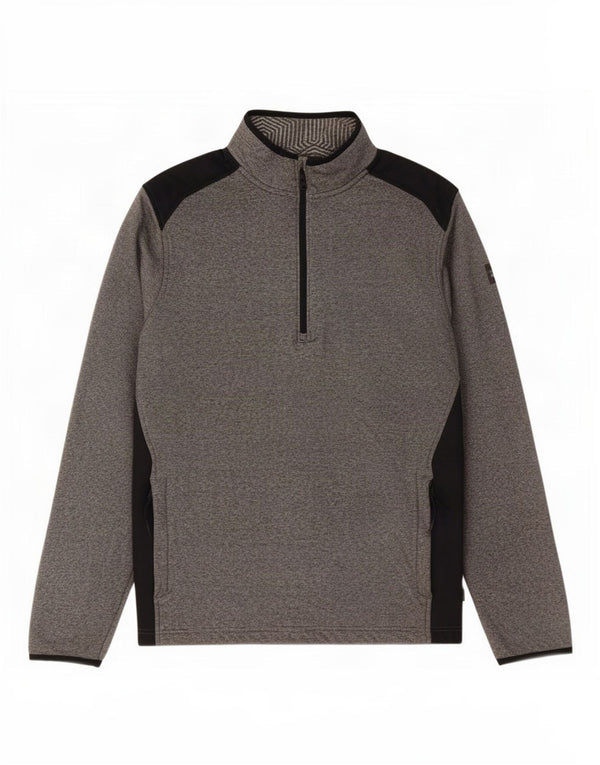 Under Armour Hombre Cold Gear Jersey Chándal Top Grande Gris Colorblock