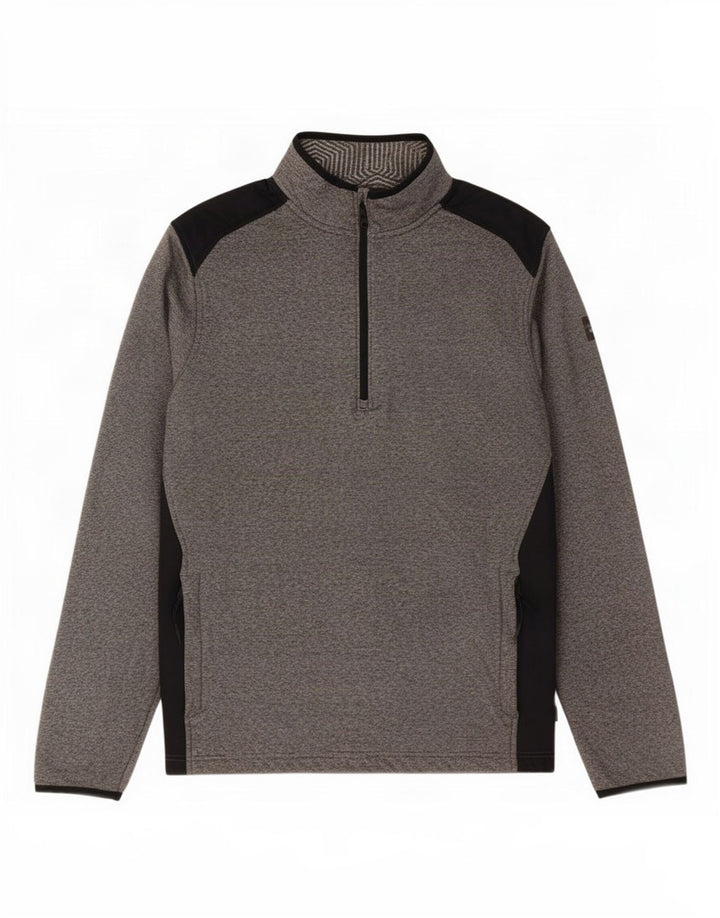 Under Armour Hombre Cold Gear Jersey Chándal Top Grande Gris Colorblock