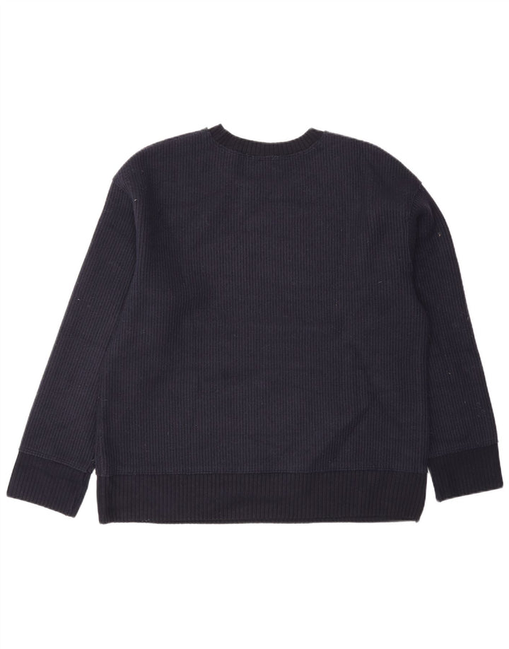 Zara Hombre Jersey Cuello Redondo Jersey Small Azul Marino Viscosa