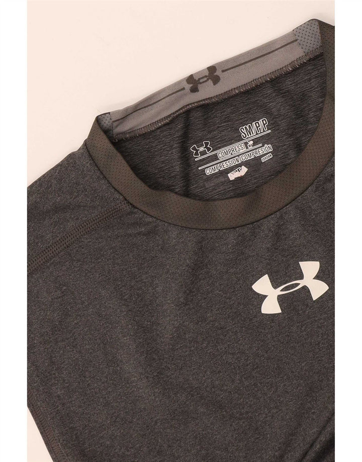 Under Armour Camiseta sin mangas Heat Gear para hombre, talla pequeña, gris