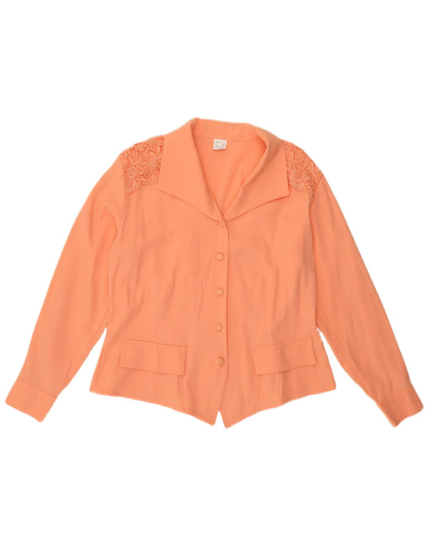 Blusa camisera de mujer VINTAGE IT 48 XL Viscosa naranja