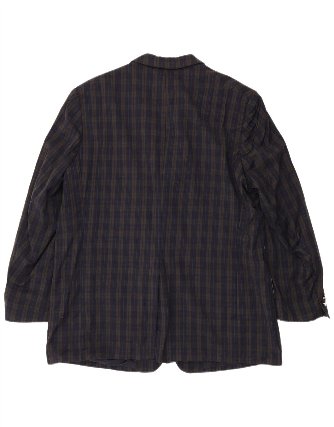 Burberrys Chaqueta tipo blazer de 2 botones para hombre UK 46 3XL Lana virgen a cuadros azul marino