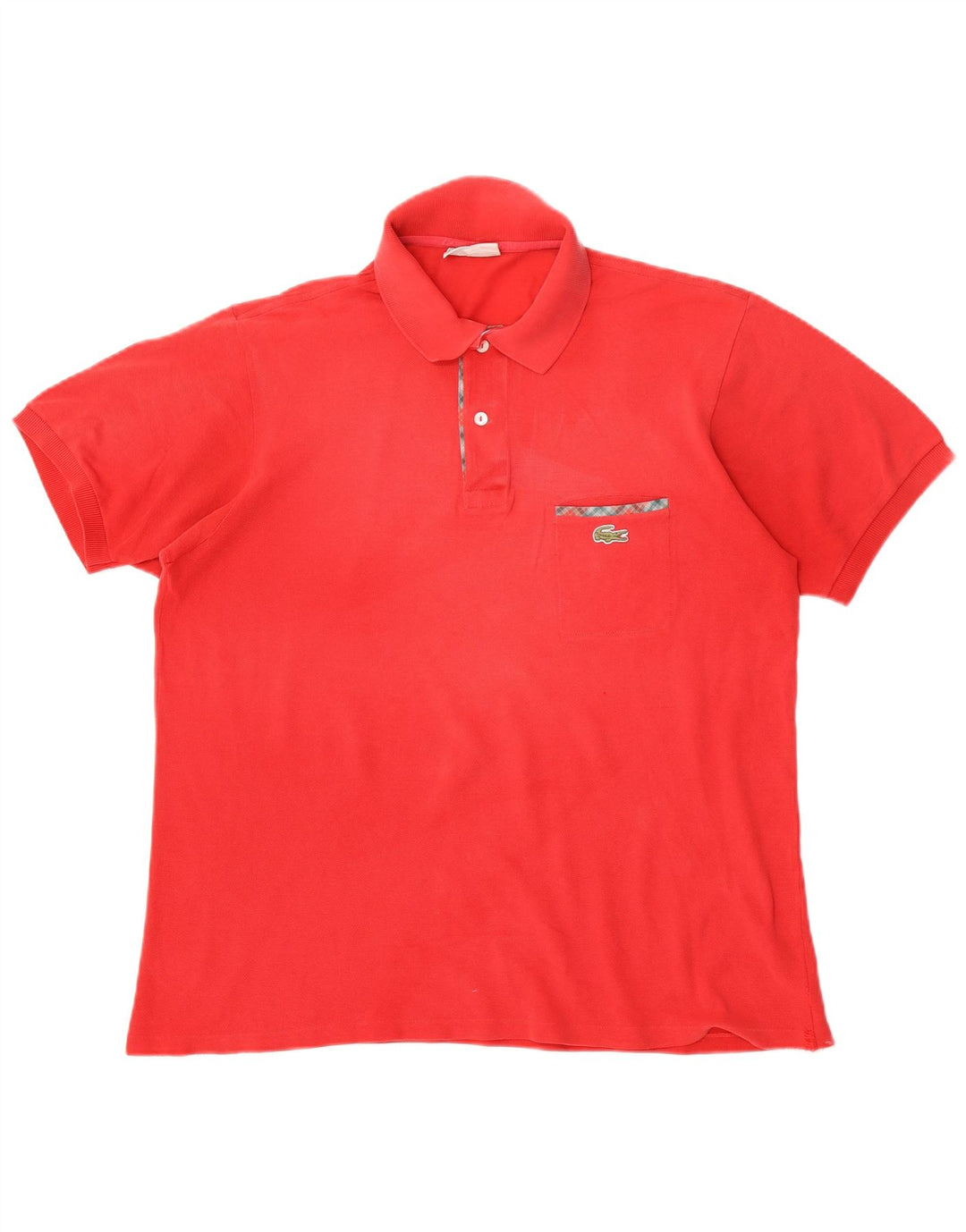 Polo Lacoste para hombre talla 5 grande algodón rojo