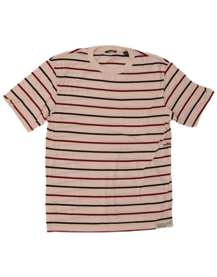 Camiseta Scotch & Soda Hombre Top Medium Blanco De Algodón A Rayas