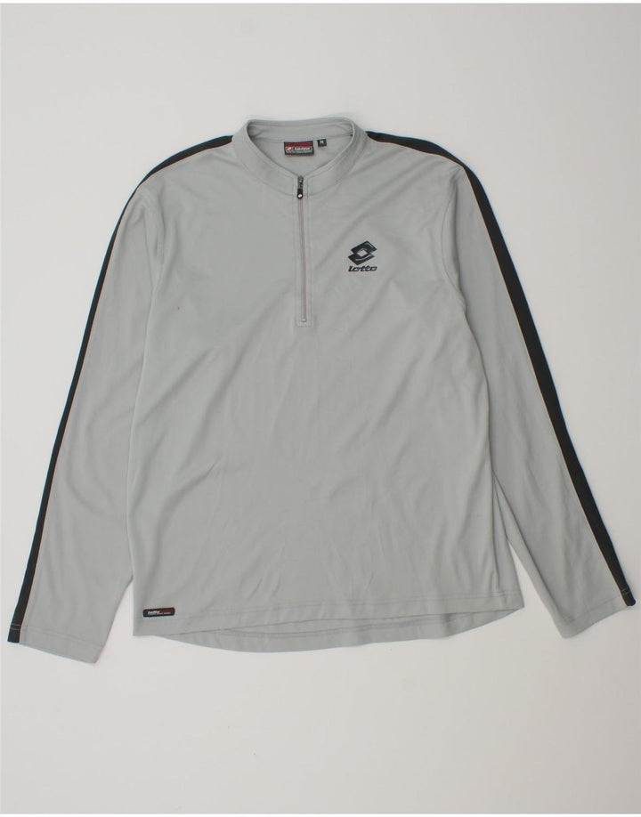 Lotto Hombre Jersey De Chándal Con Cremallera Y Cuello En Bloque De Color Gris Medio