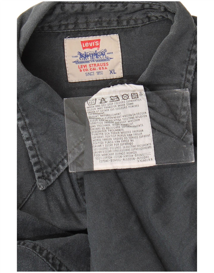 LEVI'S Camisa Vaquera Hombre XL Algodón Negro