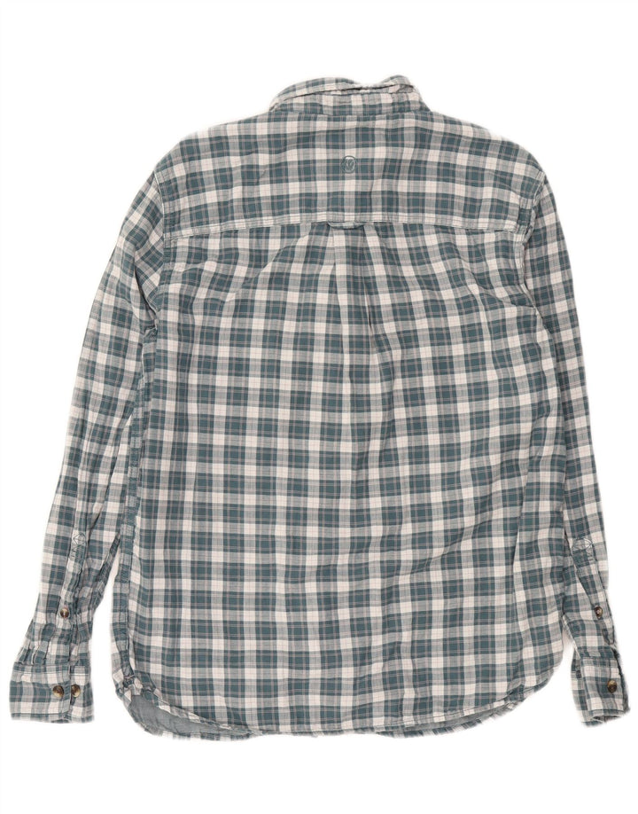 Camisa de hombre Fat Face de algodón a cuadros verde medio