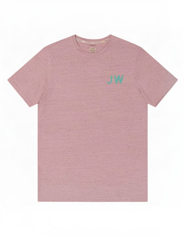 Jack Wills Camiseta de corte clásico para hombre Top de algodón moteado en rosa medio