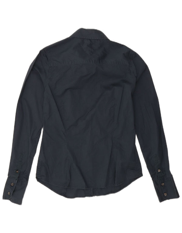Tommy Hilfiger Camisa para mujer UK 44 Grande Azul marino Algodón