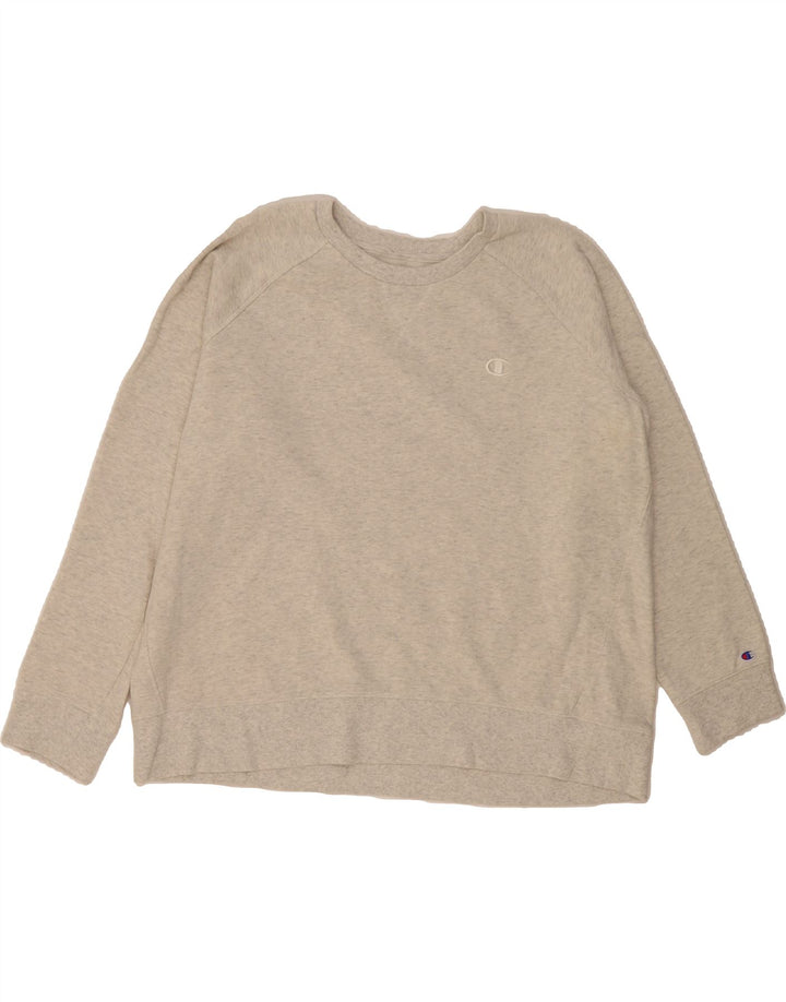 CHAMPION Mens Sweatshirt Jumper 2XL Grey Flecked Cotton Vintage Champion and Second-Hand Champion from Messina Hembry 