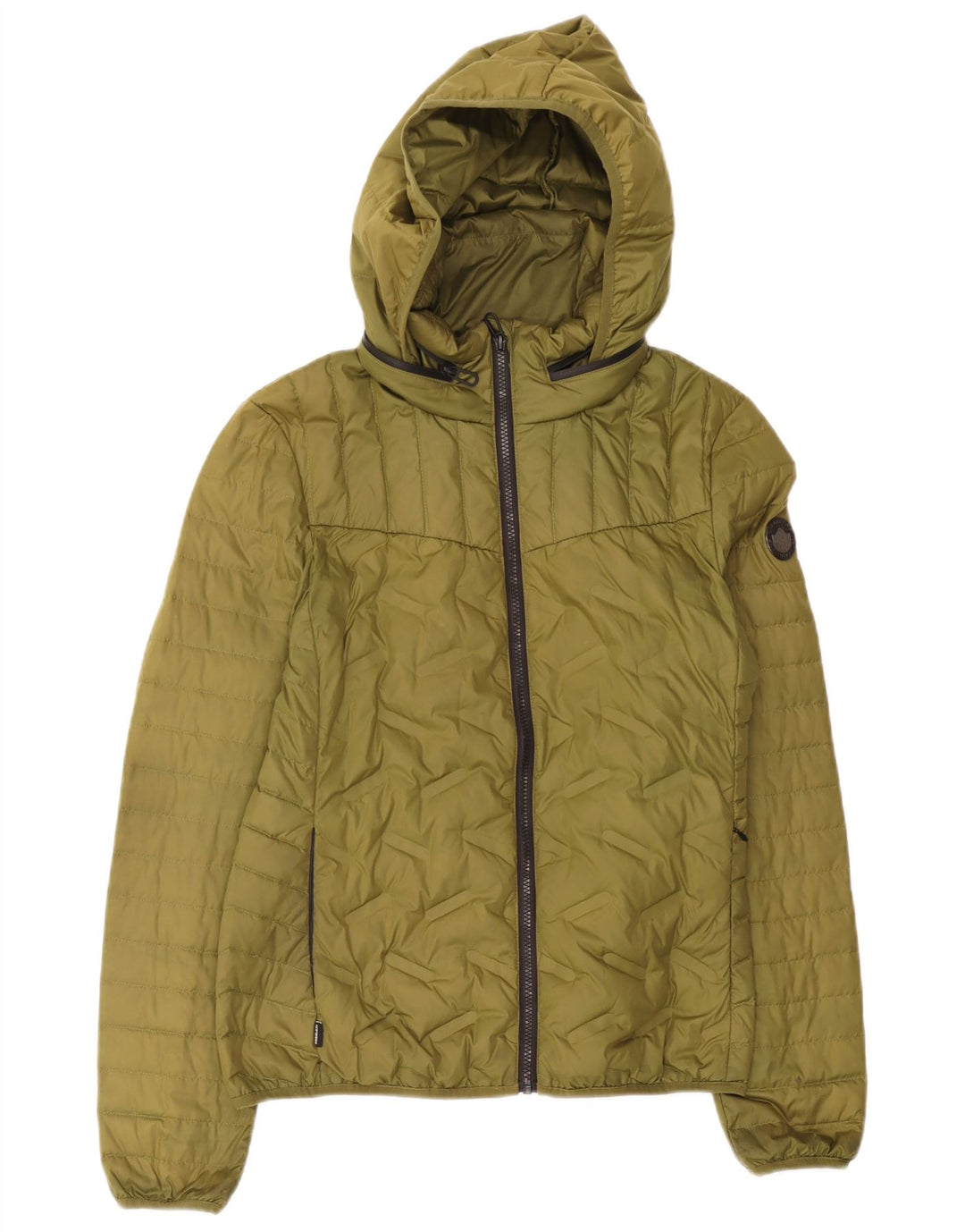 Superdry Chaqueta acolchada con capucha para hombre Reino Unido 44 Poliéster verde grande