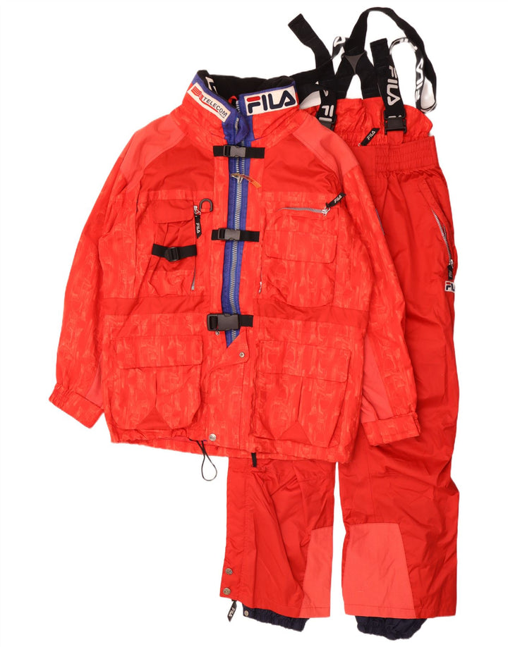 Fila Conjunto de esquí gráfico para hombre de 2 piezas IT 48 Medium W30 L29 Red Colourblock