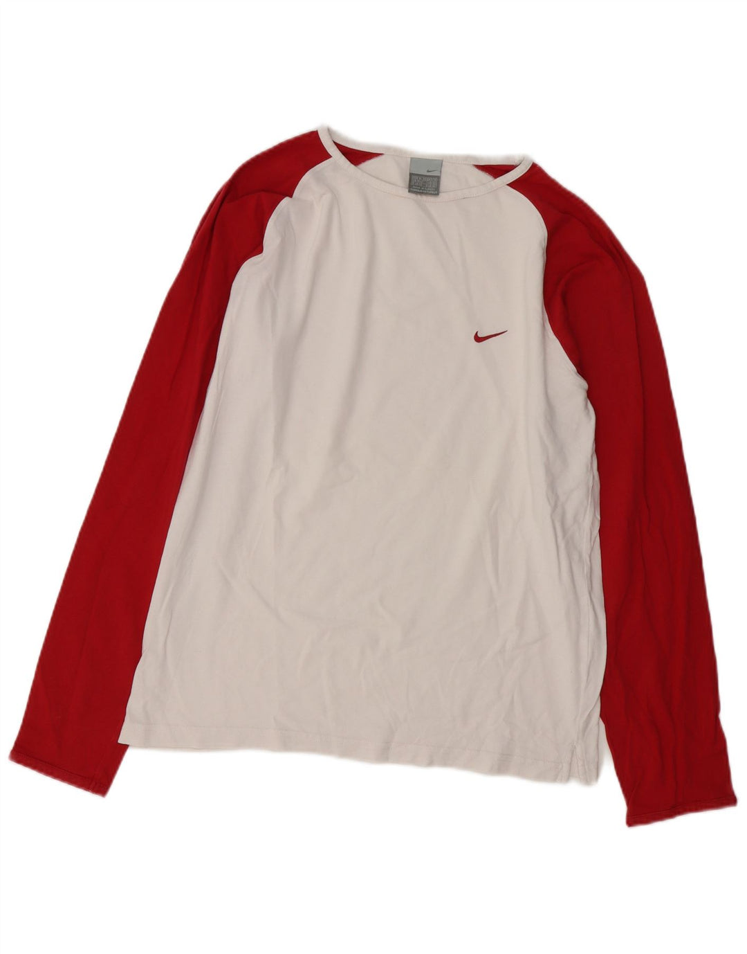 Nike Camiseta de manga larga para hombre UK 39/41 Medium White Colourblock