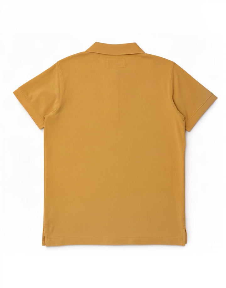 Marlboro Classics Polo para hombre grande de algodón amarillo