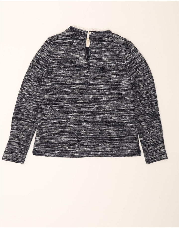 Oasis Mujer Top Manga Larga UK 42 Medio Azul Marino Moteado