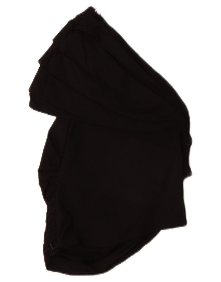 Zara Mujer Crop Top De Un Hombro Reino Unido 42 Mediano Negro