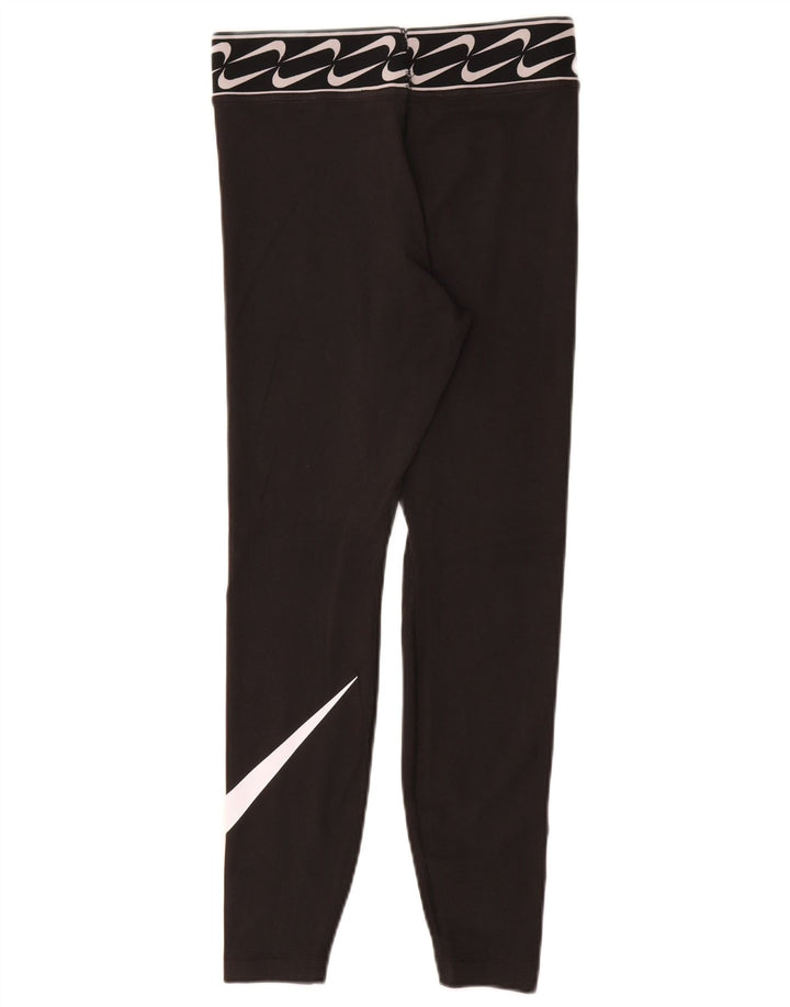 NIKE Leggings gráficos para mujer UK 10 Small Algodón negro