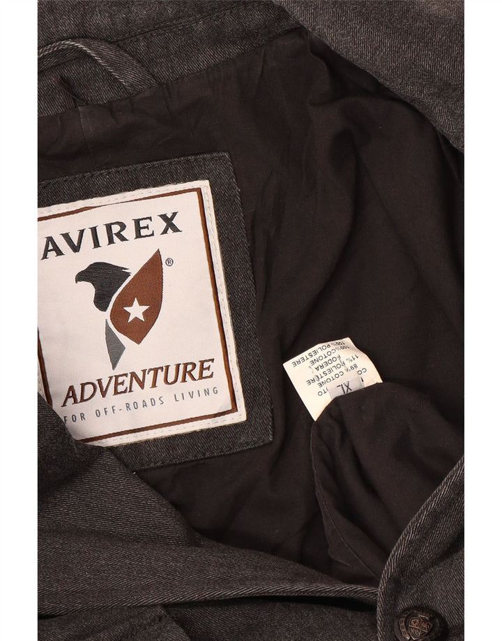 Avirex Chaqueta tipo blazer de 4 botones para hombre UK 42 XL Algodón gris