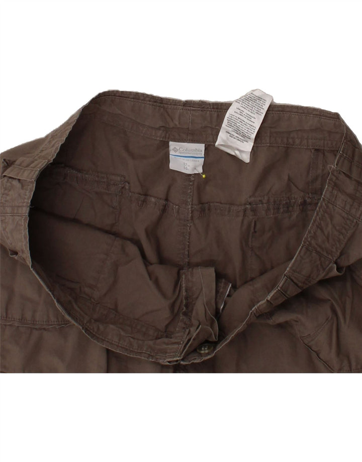 COLUMBIA Womens Cargo Shorts US 12 Large W34  Brown Cotton Vintage Columbia and Second-Hand Columbia from Messina Hembry 