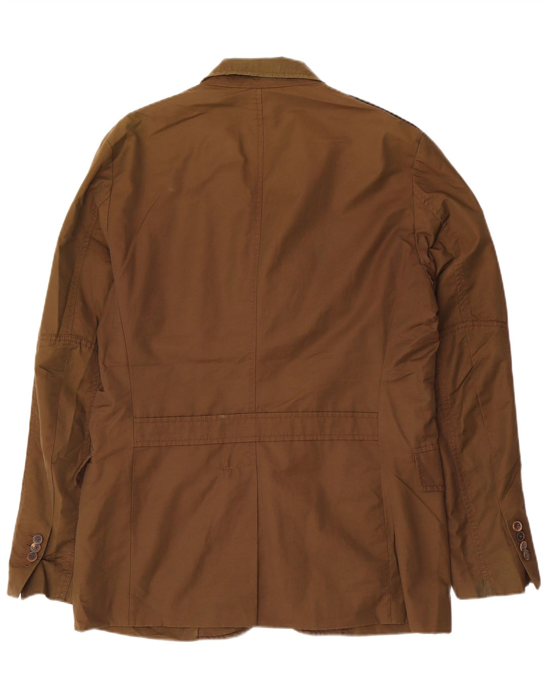 Massimo Dutti Chaqueta Blazer de 3 Botones para Hombre EU 52 Large Marrón Algodón