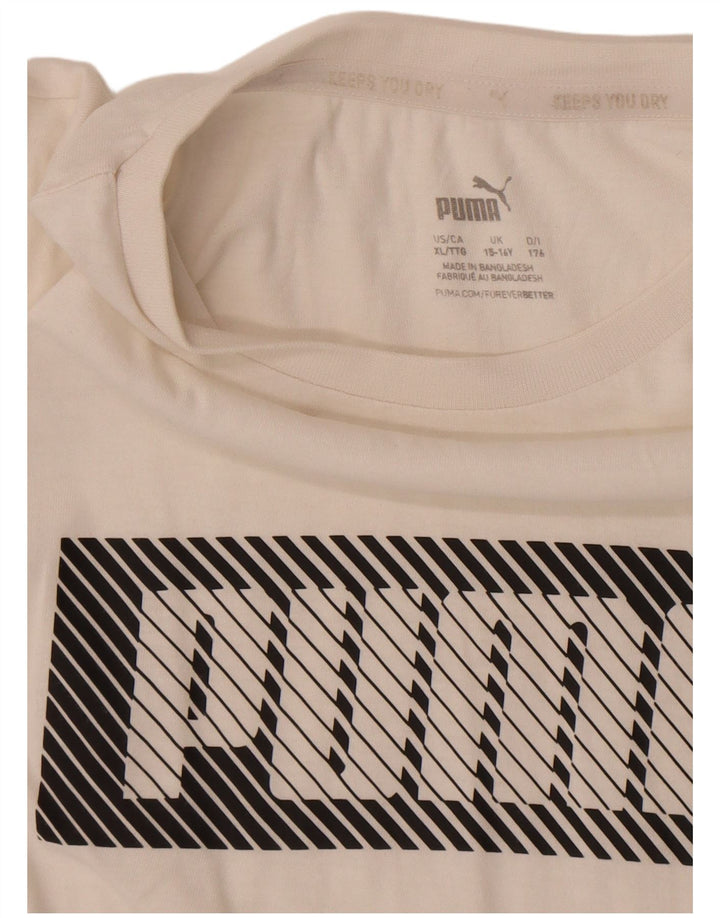 Puma Camiseta gráfica para niño 13-14 años Blanco