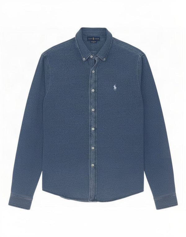Camisa Ralph Lauren Hombre Grande Azul Algodón
