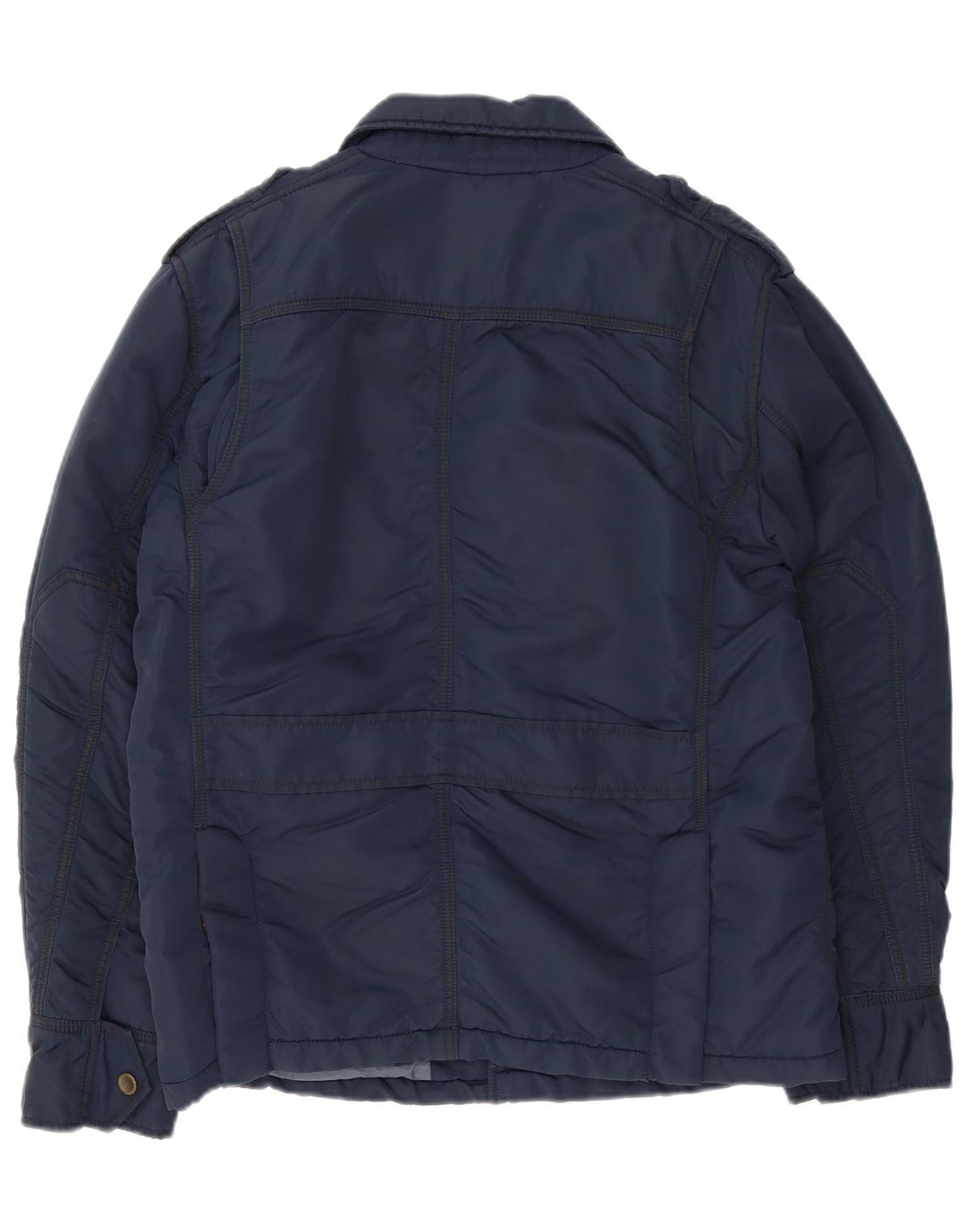 Diesel Chaqueta Acolchada Militar Para Hombre UK 38 Medium Azul Marino Nylon