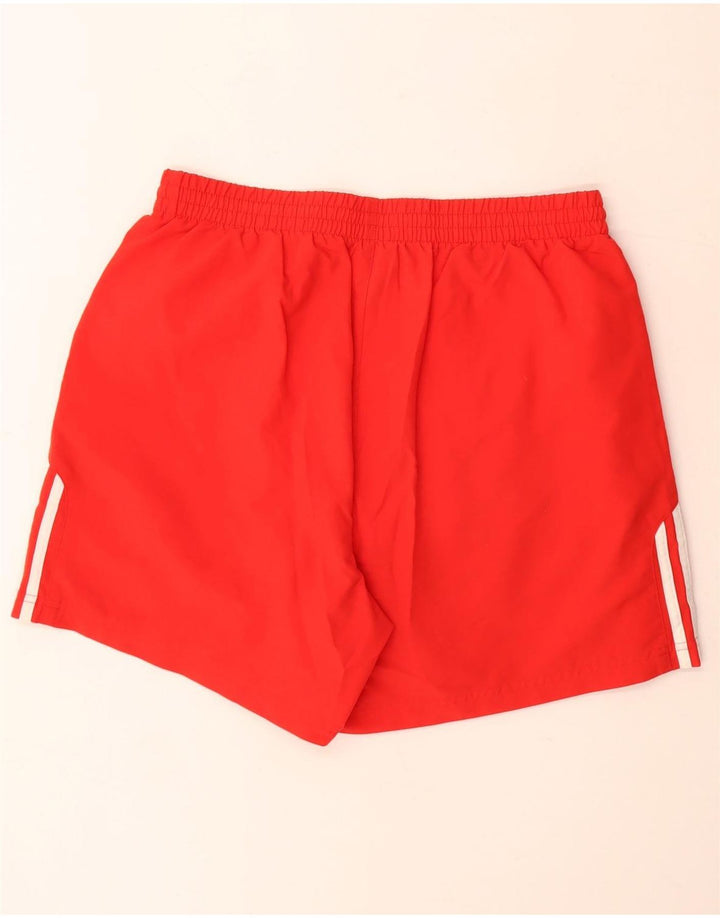 Adidas - Pantalones cortos deportivos para hombre, talla grande, poliéster rojo