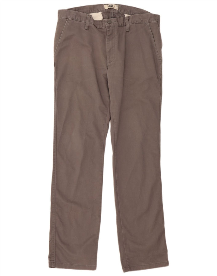 Pantalones chinos rectos Vans para hombre W34 L33 Algodón gris